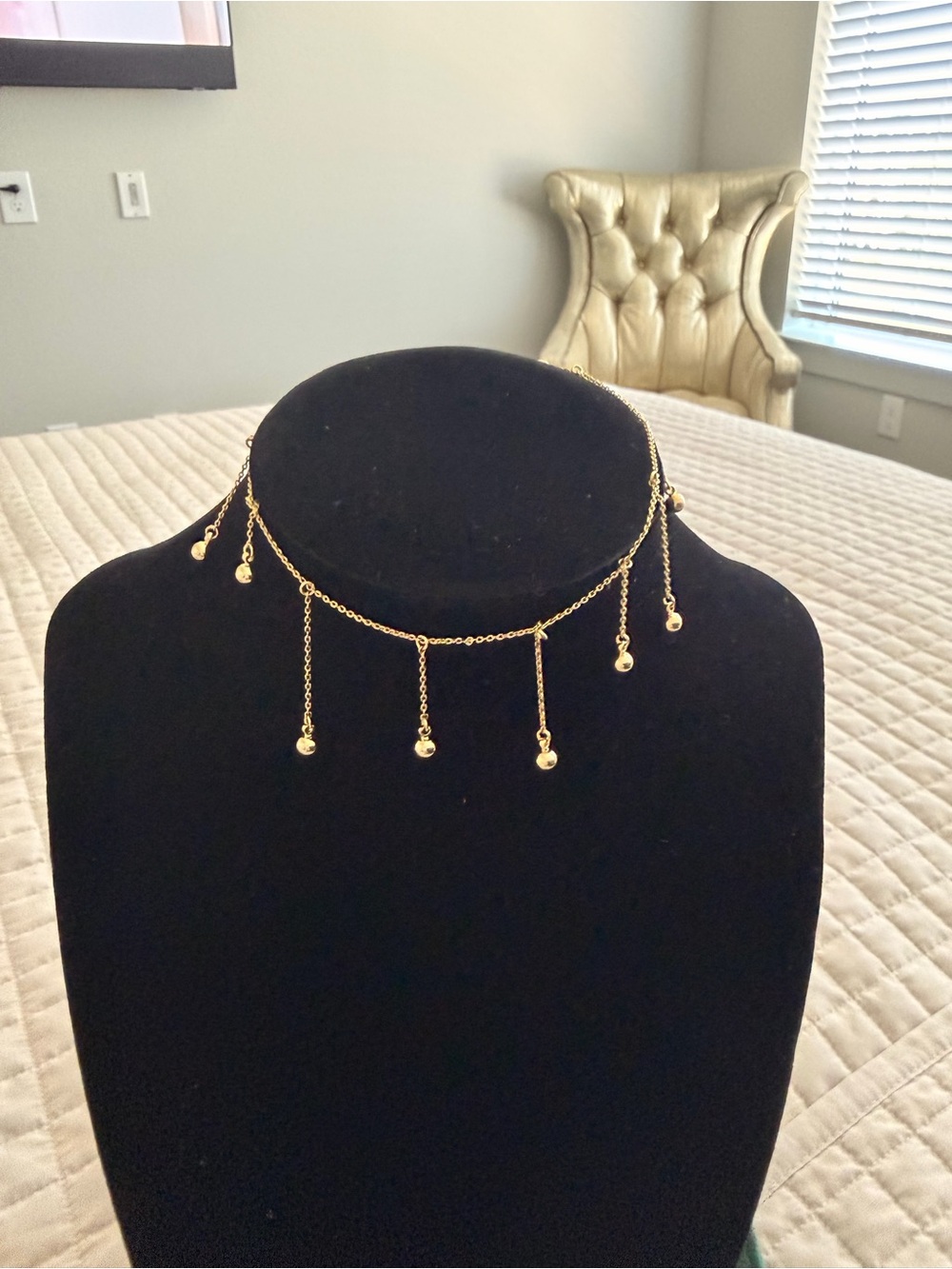 Gold Dangle Charm Layered Choker Leg bracelet Women Jewelry